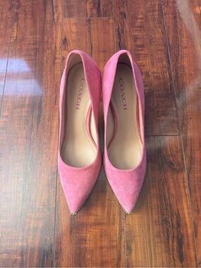 Coach Rose Suede Pointed-Toe Pumps